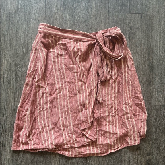 American Eagle Outfitters Pink Striped A-Line Skirt - Picture 1 of 4